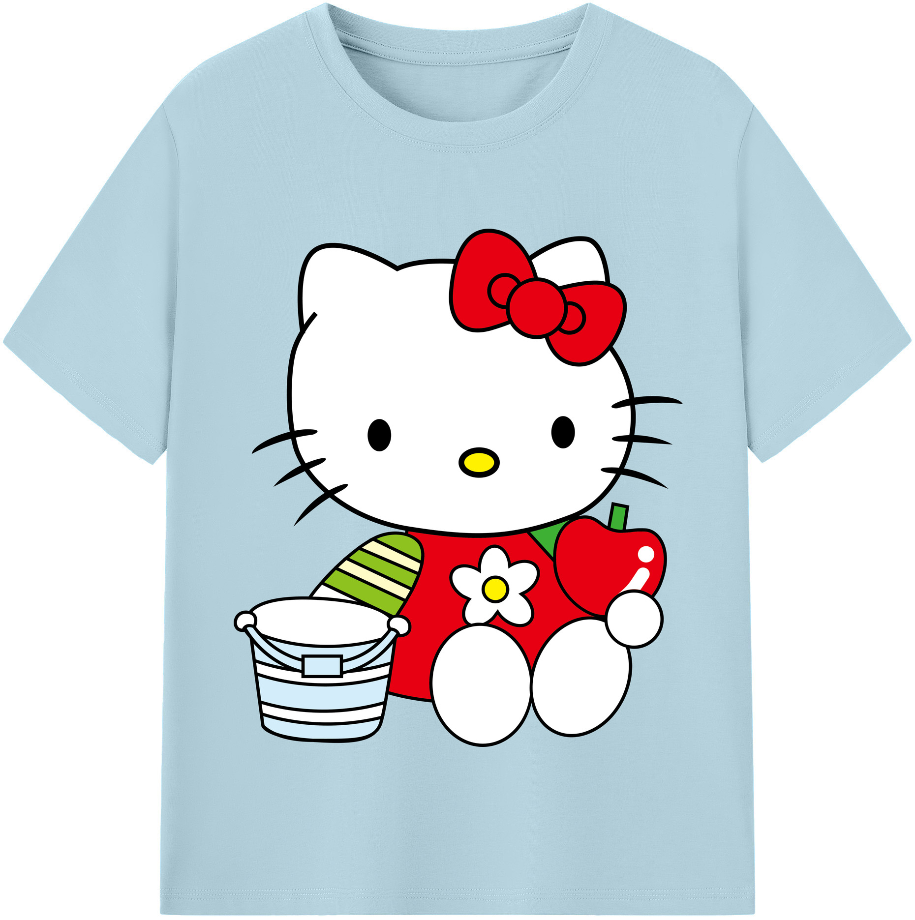 （画像用） Hello Kitty ハローキティ 綿100％半袖Tシャツ（フロントプリント）